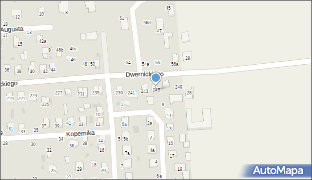 Hrubieszów, Dwernickiego Józefa, gen., 245, mapa Hrubieszów