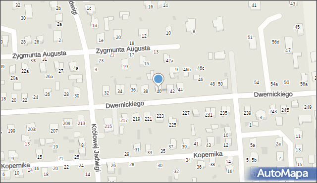 Hrubieszów, Dwernickiego Józefa, gen., 40, mapa Hrubieszów