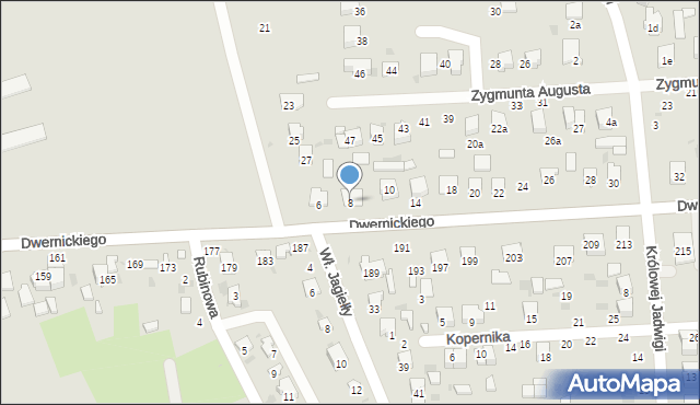 Hrubieszów, Dwernickiego Józefa, gen., 8, mapa Hrubieszów