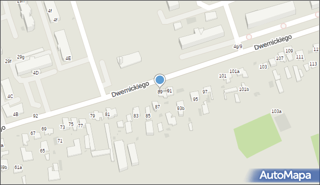 Hrubieszów, Dwernickiego Józefa, gen., 89, mapa Hrubieszów