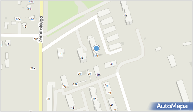 Hrubieszów, Dwernickiego Józefa, gen., 93, mapa Hrubieszów