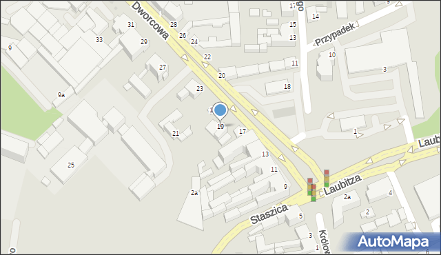 Inowrocław, Dworcowa, 19, mapa Inowrocławia