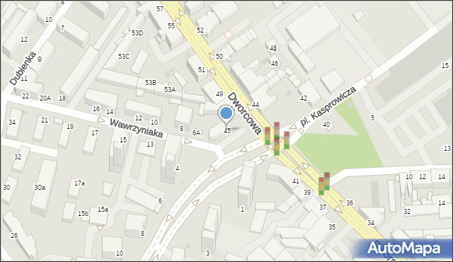 Inowrocław, Dworcowa, 45, mapa Inowrocławia