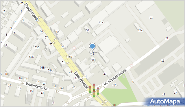 Inowrocław, Dworcowa, 48, mapa Inowrocławia