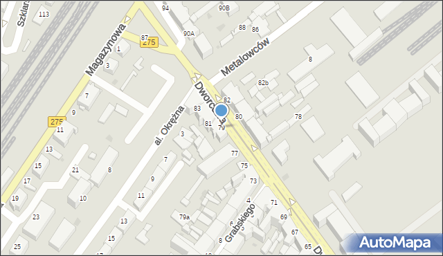 Inowrocław, Dworcowa, 79, mapa Inowrocławia