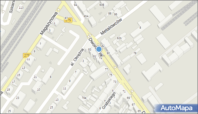 Inowrocław, Dworcowa, 79b, mapa Inowrocławia