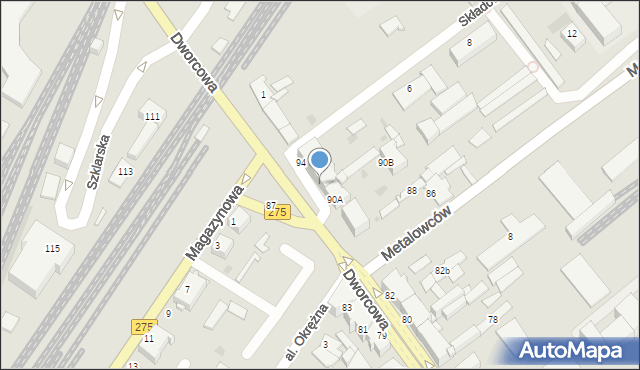 Inowrocław, Dworcowa, 92, mapa Inowrocławia