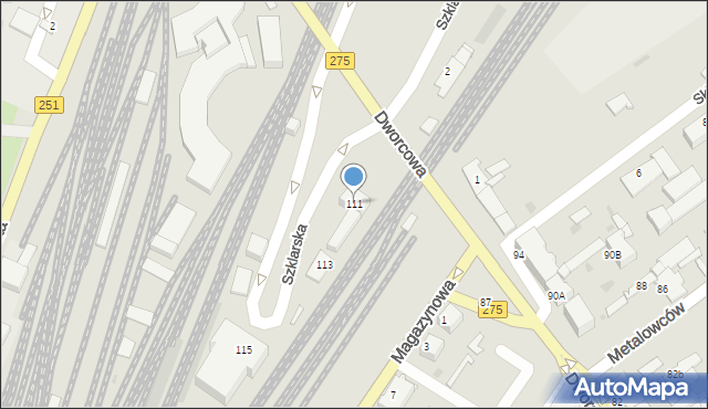 Inowrocław, Dworcowa, 111, mapa Inowrocławia