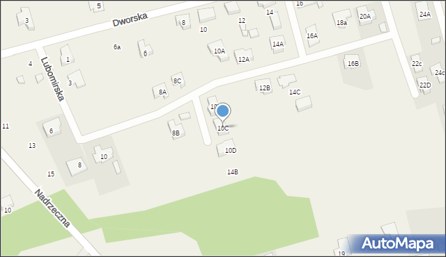 Izabelin, Dworska, 10C, mapa Izabelin