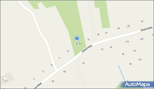 Izdebnik, Dworska, 81, mapa Izdebnik