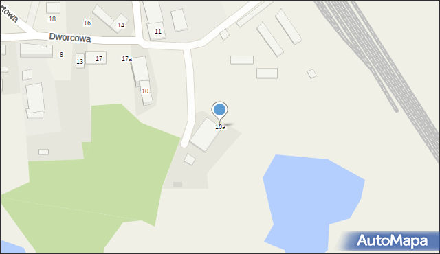 Jaksice, Dworcowa, 10a, mapa Jaksice