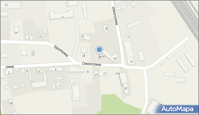 Jaksice, Dworcowa, 16, mapa Jaksice