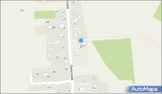 Janówek Pierwszy, Dworcowa, 1A, mapa Janówek Pierwszy