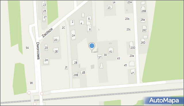 Janówek Pierwszy, Dworcowa, 35, mapa Janówek Pierwszy