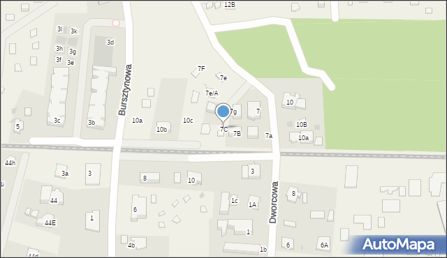 Jantar, Dworcowa, 7C, mapa Jantar