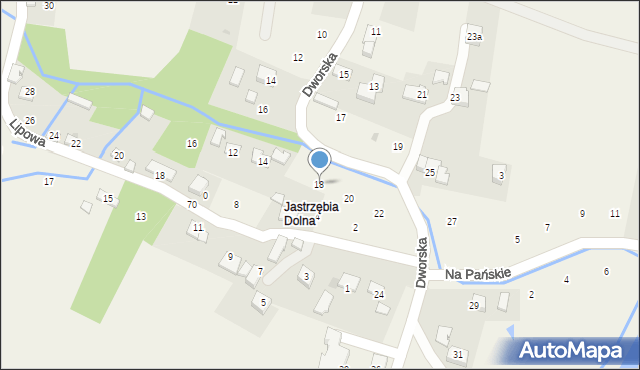 Jastrzębia, Dworska, 18, mapa Jastrzębia