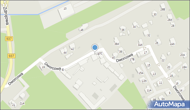 Jastrzębie-Zdrój, Dworcowa, 17D, mapa Jastrzębie-Zdrój