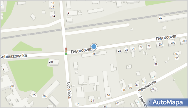 Jelenia Góra, Dworcowa, 26, mapa Jelenia Góra