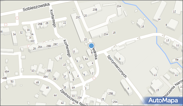 Jelenia Góra, Dworska, 6, mapa Jelenia Góra