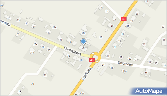 Jełowa, Dworcowa, 35, mapa Jełowa