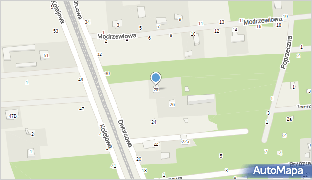 Jeziórko, Dworcowa, 28, mapa Jeziórko