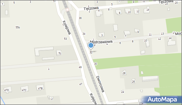 Jeziórko, Dworcowa, 32, mapa Jeziórko