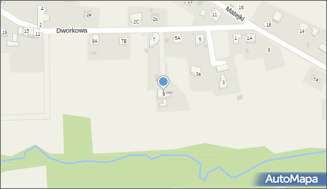 Kaczyce, Dworkowa, 9, mapa Kaczyce