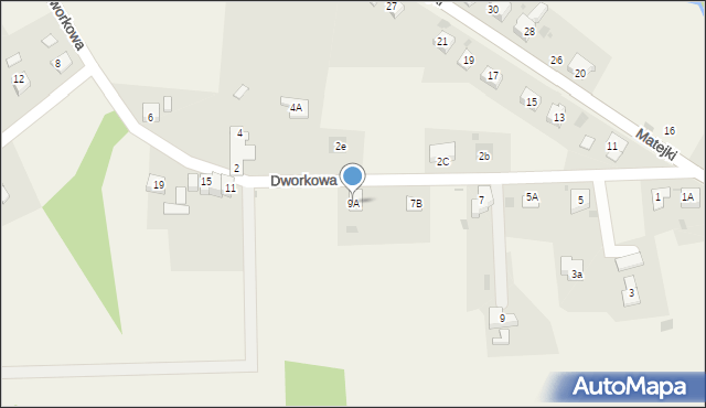 Kaczyce, Dworkowa, 9A, mapa Kaczyce