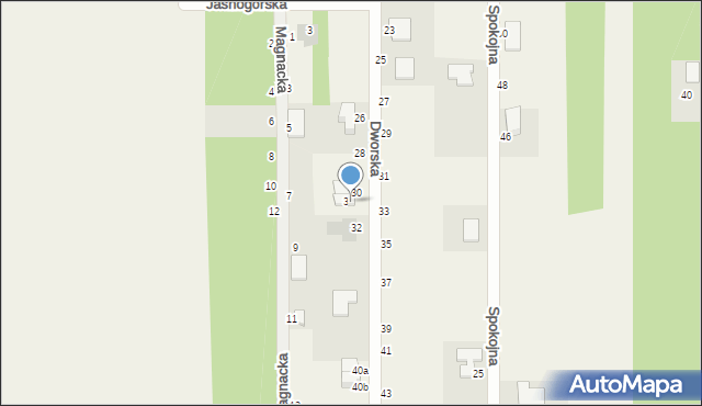 Kalej, Dworska, 30a, mapa Kalej