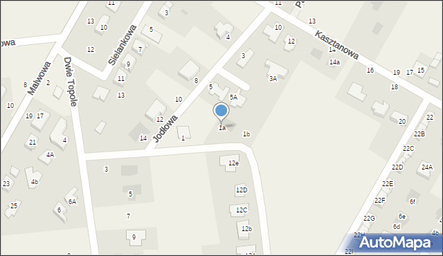 Kalinówka, Dwie Topole, 1a, mapa Kalinówka