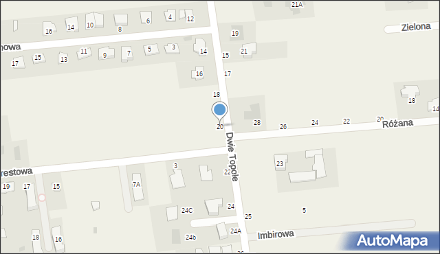 Kalinówka, Dwie Topole, 20, mapa Kalinówka