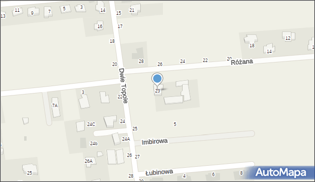 Kalinówka, Dwie Topole, 23, mapa Kalinówka