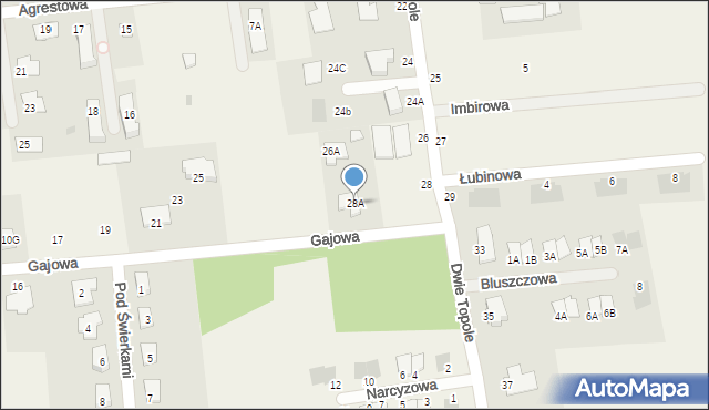 Kalinówka, Dwie Topole, 28A, mapa Kalinówka