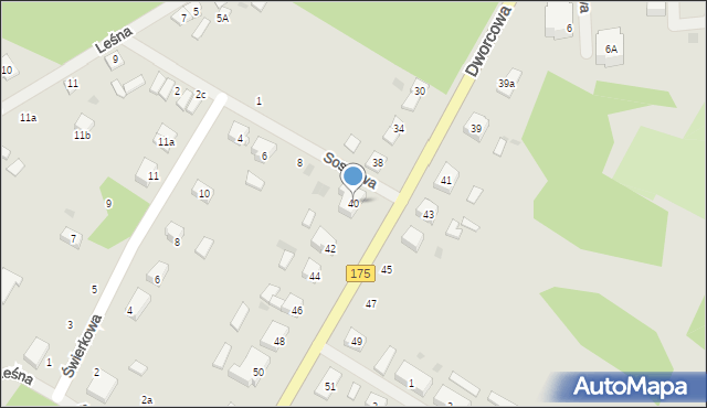 Kalisz Pomorski, Dworcowa, 40, mapa Kalisz Pomorski