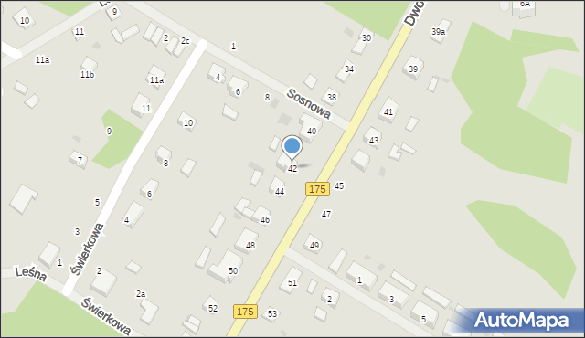 Kalisz Pomorski, Dworcowa, 42, mapa Kalisz Pomorski
