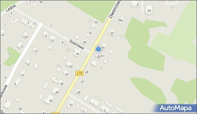 Kalisz Pomorski, Dworcowa, 43, mapa Kalisz Pomorski