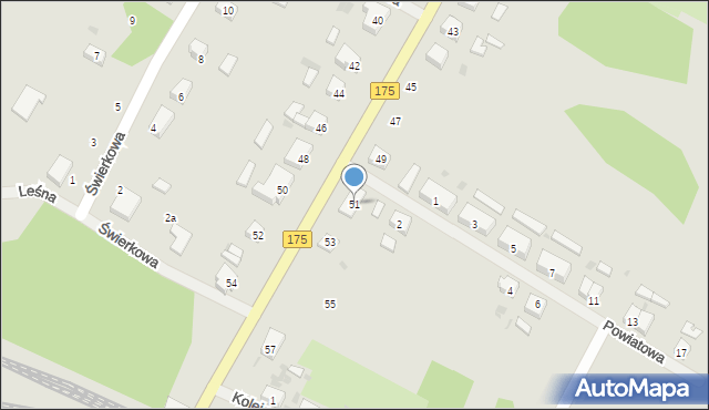 Kalisz Pomorski, Dworcowa, 51, mapa Kalisz Pomorski