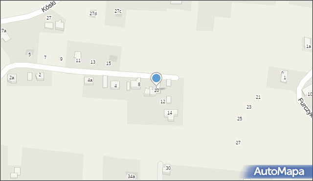 Kaniów, Dworska, 10, mapa Kaniów