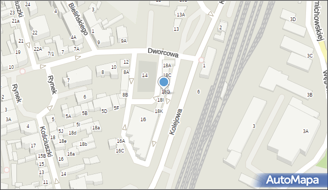 Kartuzy, Dworcowa, 18H, mapa Kartuzy