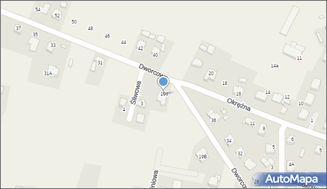 Kaźmierz, Dworcowa, 19d, mapa Kaźmierz