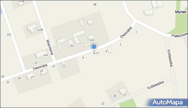 Kczewo, Dworska, 7, mapa Kczewo