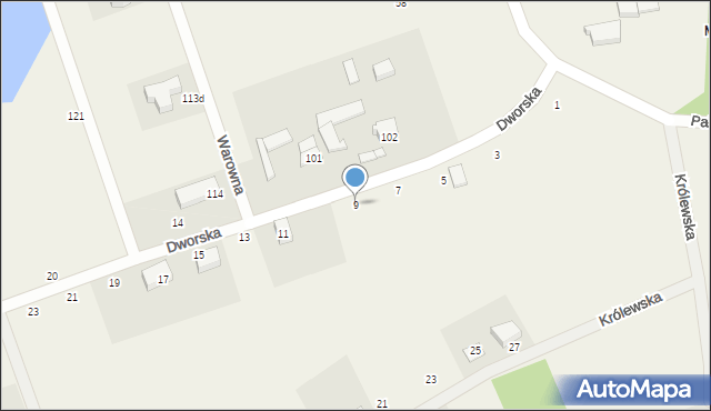 Kczewo, Dworska, 9, mapa Kczewo