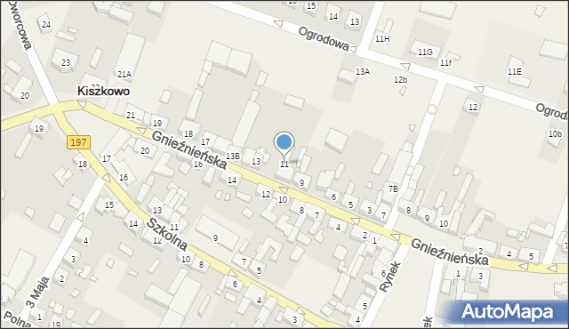 Kiszkowo, Dworcowa, 11, mapa Kiszkowo