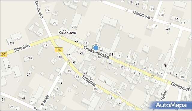 Kiszkowo, Dworcowa, 16A, mapa Kiszkowo