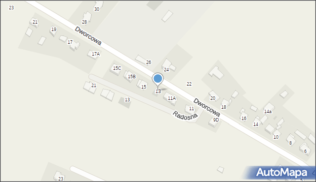 Kleszczów, Dworcowa, 13, mapa Kleszczów