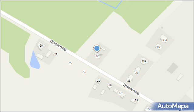 Kleszczów, Dworcowa, 32, mapa Kleszczów