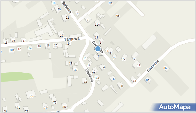 Kłomnice, Dworska, 2, mapa Kłomnice