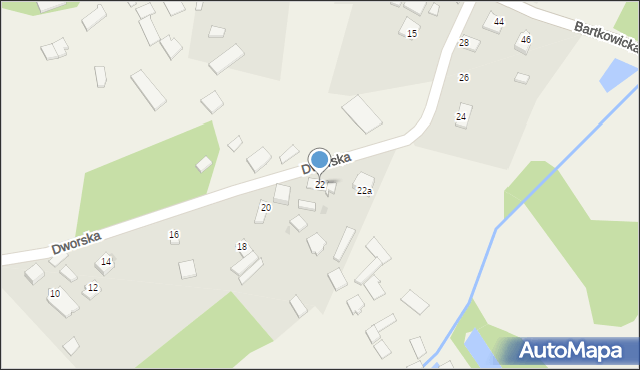 Kłomnice, Dworska, 22, mapa Kłomnice