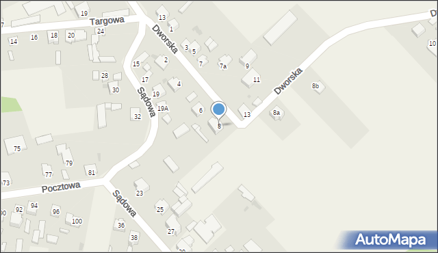 Kłomnice, Dworska, 8, mapa Kłomnice