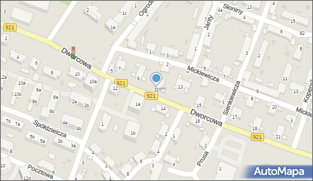 Knurów, Dworcowa, 11, mapa Knurów